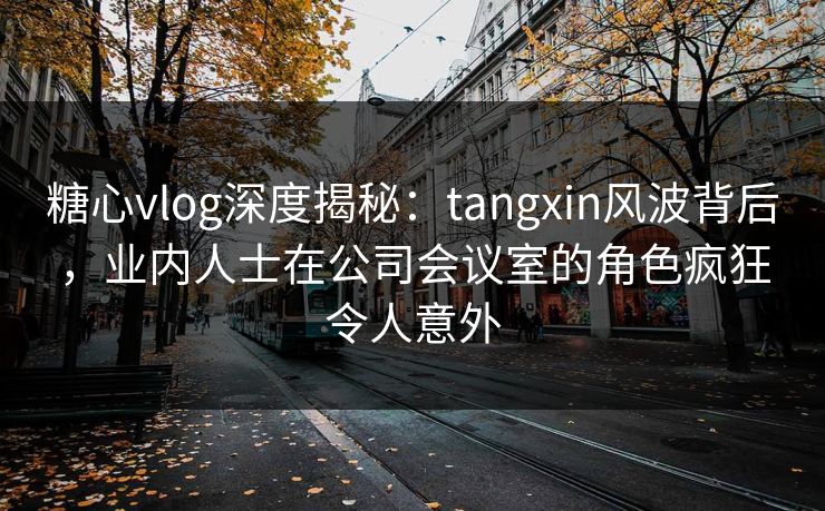 糖心vlog深度揭秘：tangxin风波背后，业内人士在公司会议室的角色疯狂令人意外